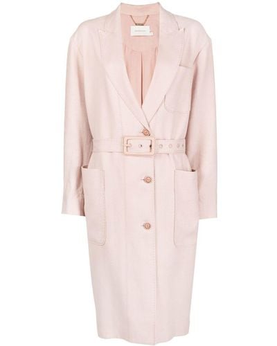 Zimmermann Mantel mit Gürtel - Pink