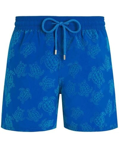 Vilebrequin Turtle-print Swim Shorts - Blue