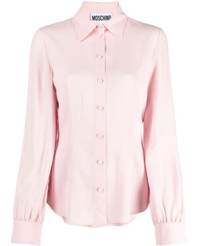 Moschino Darted Crepe Shirt - Pink