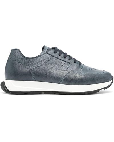 Barrett Leather lace-up sneakers - Blu