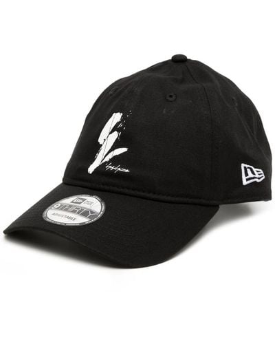 Yohji Yamamoto Cappello da baseball con stampa - Nero