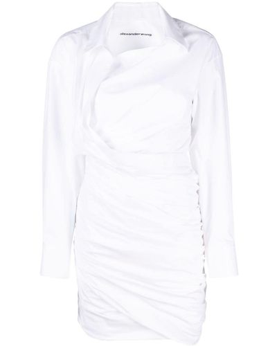 Alexander Wang Robe-chemise à design asymétrique - Blanc