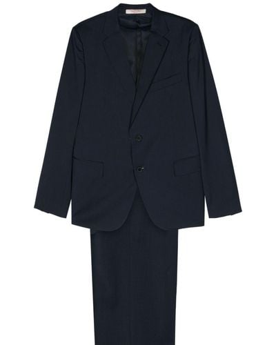 Valentino Garavani Mini-check Single-breasted Suit - Blue