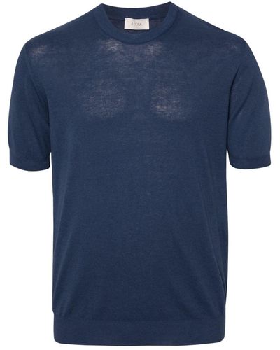Altea Crew-neck Knitted T-shirt - Blue