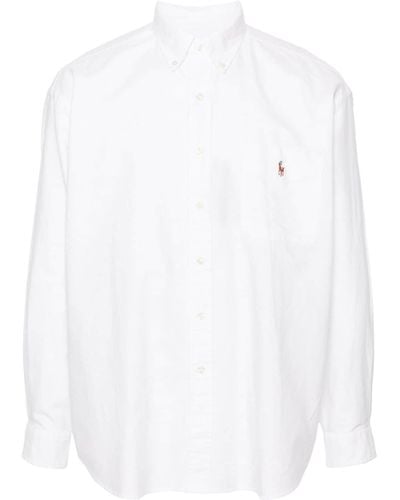 Polo Ralph Lauren Katoenen Overhemd Met Borduurwerk - Wit