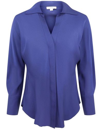 Vince Zijden Blouse - Blauw