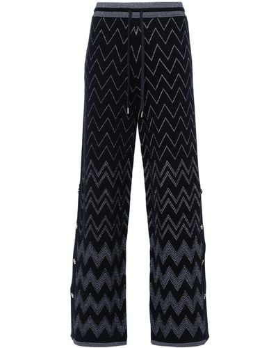 Missoni Straight-leg Knitted Trousers - Blue