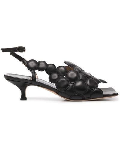 A.W.A.K.E. MODE Open-toe Leather Sandals - Black
