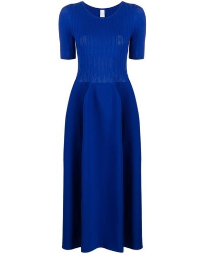 CFCL Pottery Ribbed-knit Midi Dress - Blue