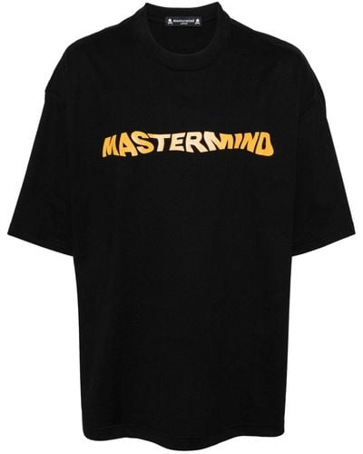 Mastermind Japan Handwriting Print Cotton T-shirt - Black