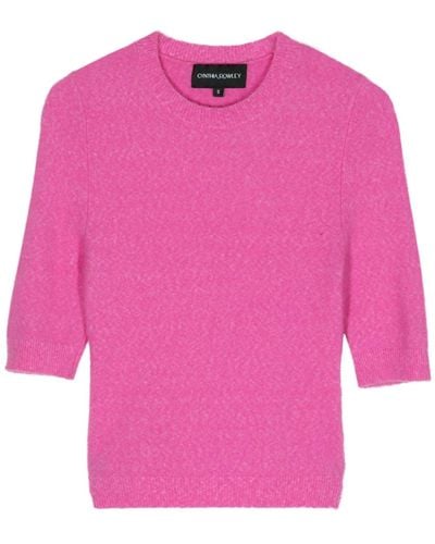 Cynthia Rowley Sydney Cashmere-blend Sweater - Pink