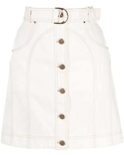 Acler Valleybrook Denim Miniskirt - White