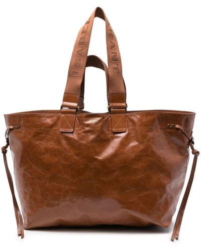 Isabel Marant Wardy Leather Tote Bag - Brown