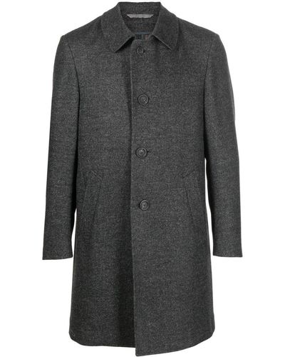 Canali Wool Single-breasted Coat - Grey