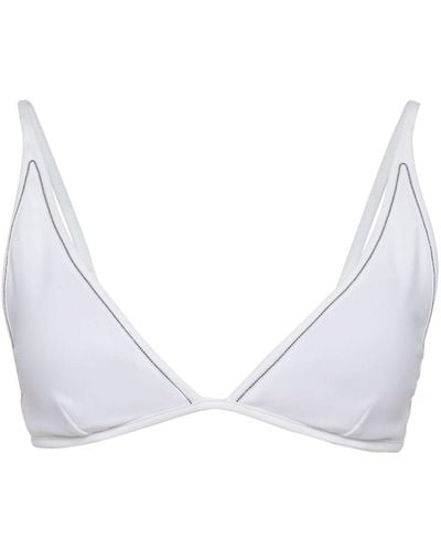 Brunello Cucinelli Klassischer Triangel-Bikini - Weiß