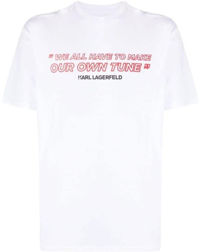 Karl Lagerfeld Katoenen T-shirt - Wit