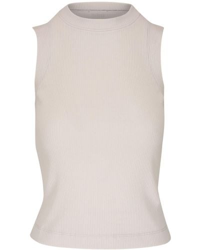 Brunello Cucinelli Ribbed-knit Cotton Vest - White