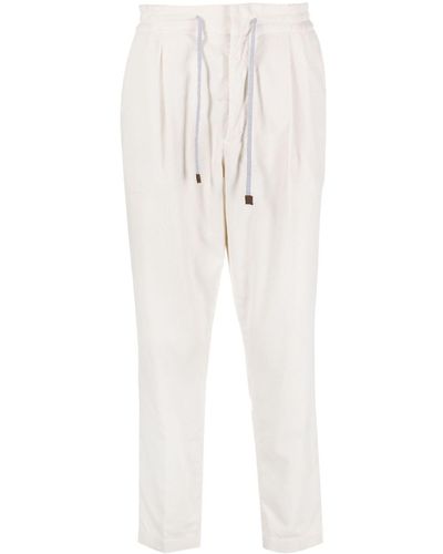 Brunello Cucinelli Pantalon nervuré - Blanc