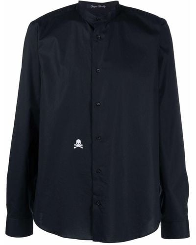 Philipp Plein Embroidered-skull Shirt - Black
