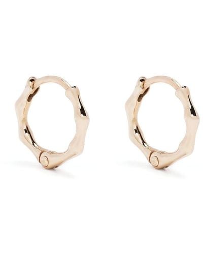 Dinny Hall 10kt Yellow Gold Bamboo Hoop Earrings - Natural