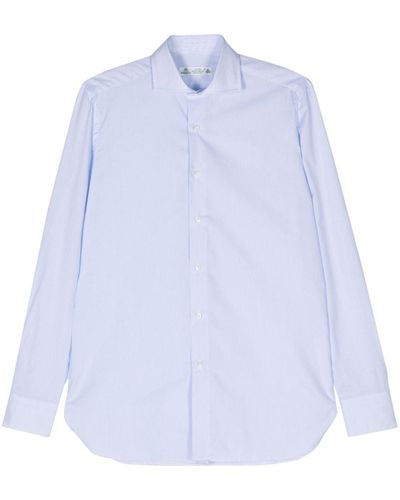 Luigi Borrelli Napoli Striped Cotton Shirt - White