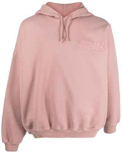 Magliano Logo-embroidered Cotton Hoodie - Pink