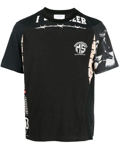 Marine Serre Regenerated Graphic-print T-shirt - Black
