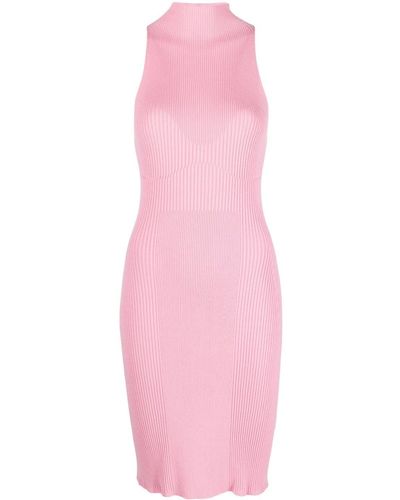 Aeron Ribgebreide Mini-jurk - Roze