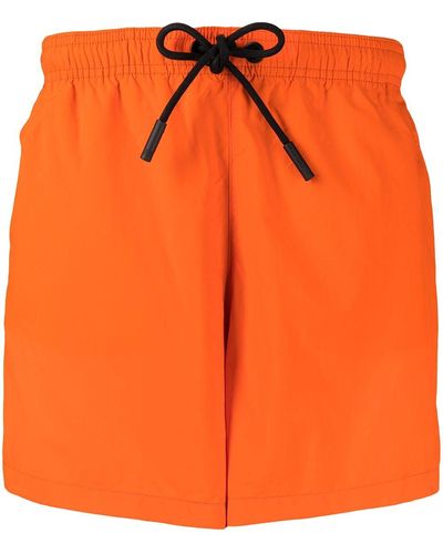 Marcelo Burlon Drawstring-waist Swim Shorts - Orange