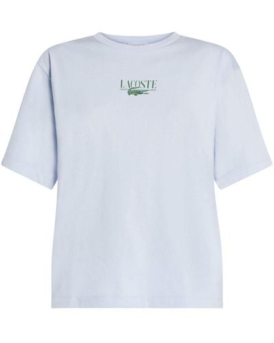 Lacoste T-shirt Met Logoprint - Blauw
