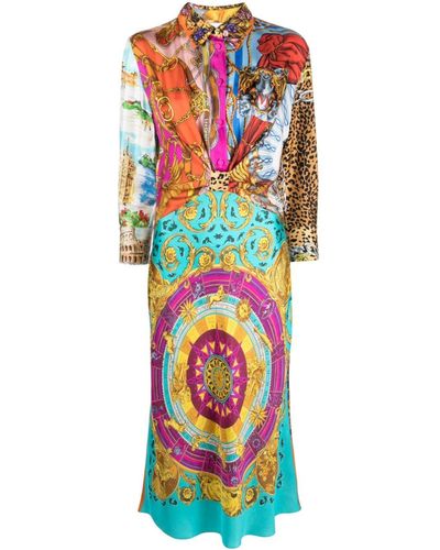 Moschino Vestido midi con estampado gráfico - Multicolor