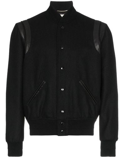 Saint Laurent Varsity Jacket - Zwart