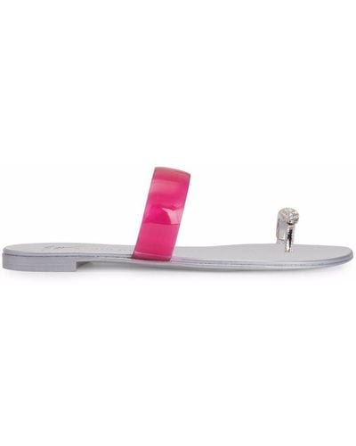 Giuseppe Zanotti Ring Plexi Sandals - Pink