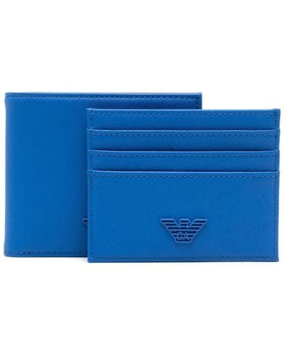 Emporio Armani Portemonnaie mit Logo-Schild - Blau