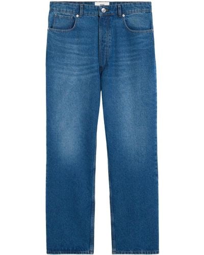 Ami Paris Loose-fit Straight-leg Jeans - Blue