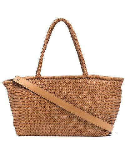 Officine Creative Susan 05 Shopper mit Webmuster - Braun