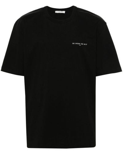 ih nom uh nit Logo-print Cotton T-shirt - Black