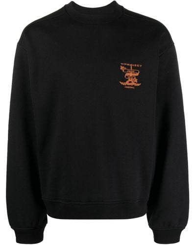Y. Project Logo-embroidered Organic Cotton Sweatshirt - Black