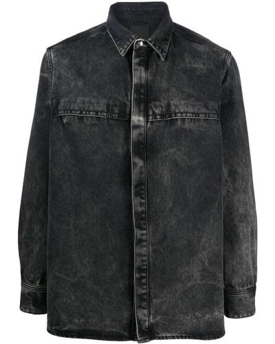 Givenchy Chemise en jean à manches longues - Noir