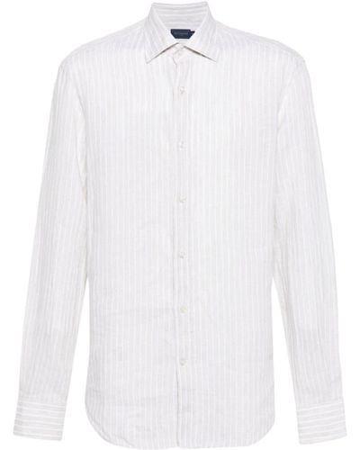Paul & Shark Striped Linen Shirt - White