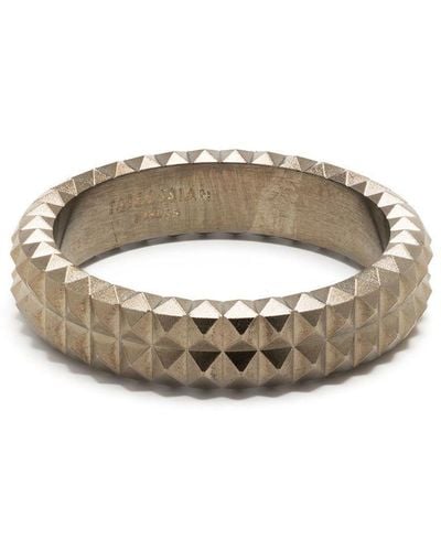 Tateossian Spike-stud Design Ring - Grey