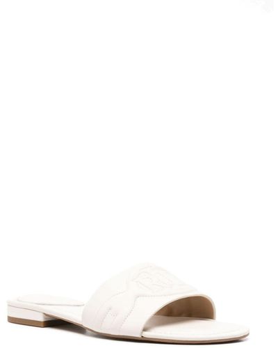 Lauren by Ralph Lauren Alegra Logo-embossed Sandals - White