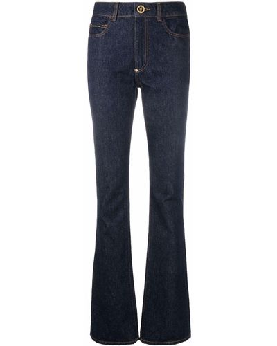 Philipp Plein Jeans svasati a vita alta - Blu