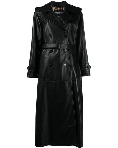Dolce & Gabbana Cappotto con cintura - Nero