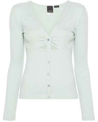 Pinko Top a coste con dettaglio cut-out - Blu