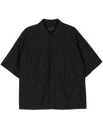 Juun.J Nylon Military Shirt - Zwart
