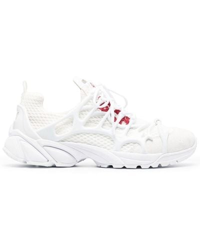 44 Label Group Panelled-design Low-top Trainers - White