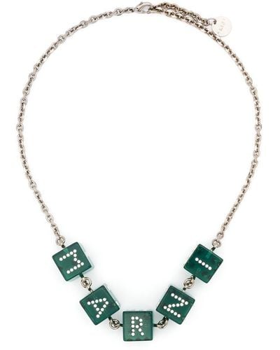 Marni Logo-embellished Necklace - Green