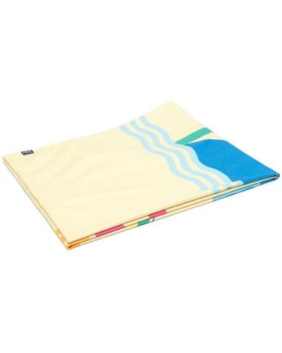 Mc2 Saint Barth Aidan Illustration-print Beach Towel - Blue