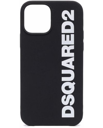 DSquared² Funda para iPhone 12 Pro con logo - Negro